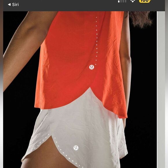 NWT New LULULEMON  Lightweight Stretch Running Tank Top Airflow Emboss Orange 8 - Picture 5 of 8
